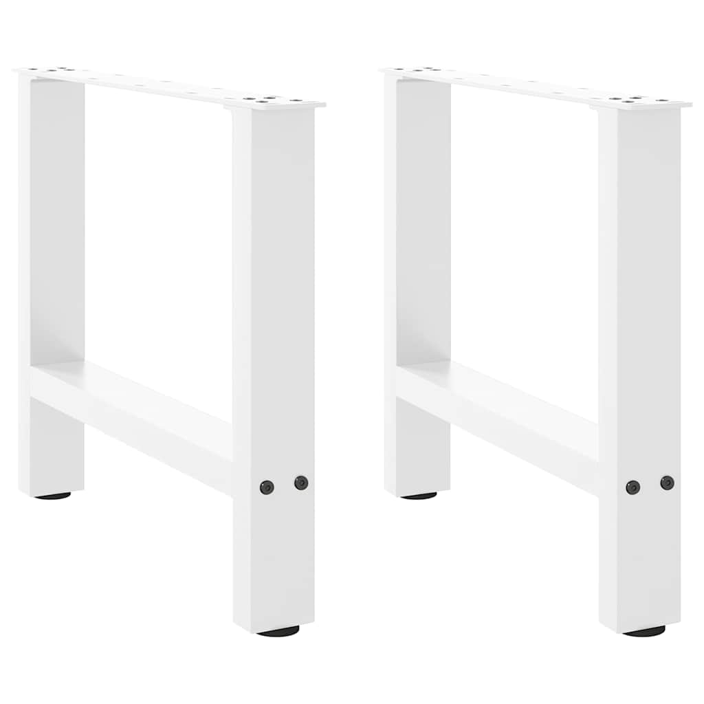 Sohvapöydän jalat 2 kpl valkoinen 60x(42-43) cm teräs
