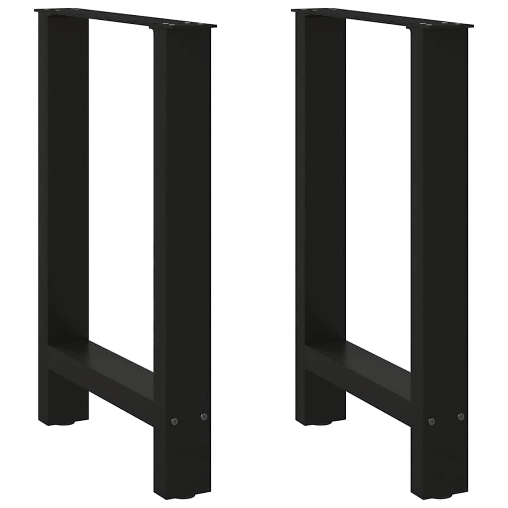 ruokapöydän jalat 2 kpl musta 50x(72-73) cm teräs