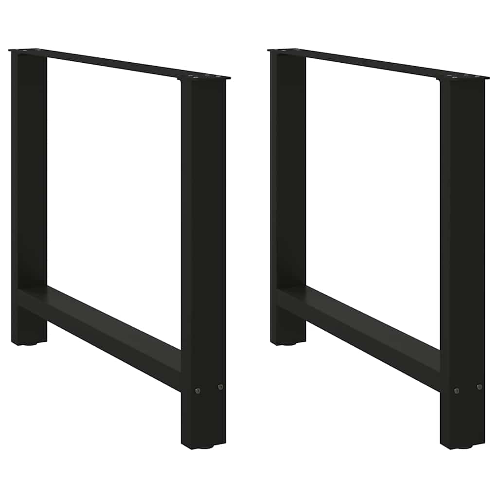 ruokapöydän jalat 2 kpl musta 100x(72-73) cm teräs