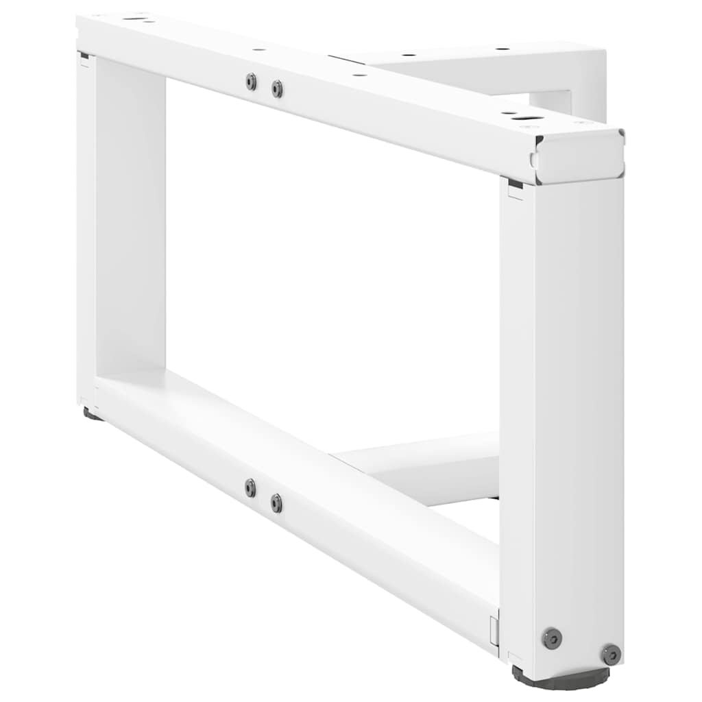Sohvapöydän jalat T-muotoiset 2 kpl valkoinen 60x25x(30-31) cm