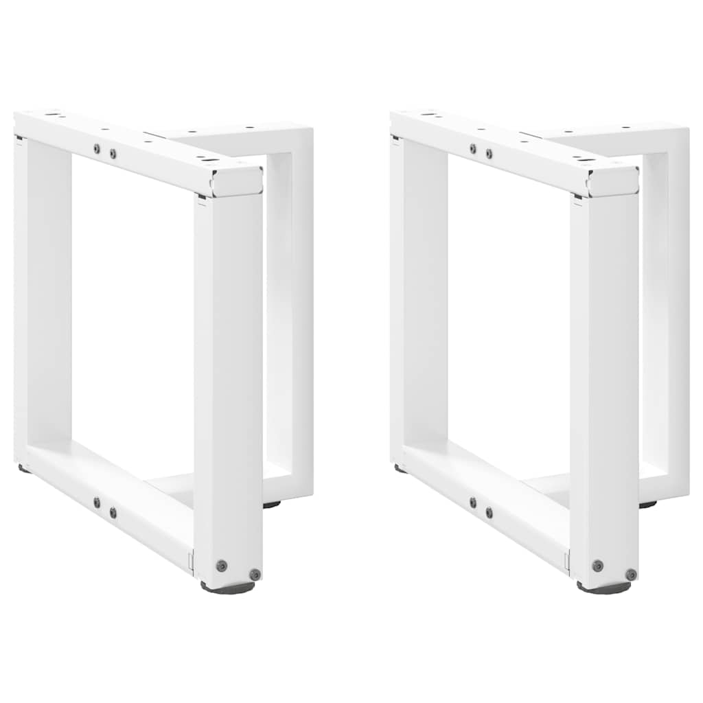 Sohvapöydän jalat T-muotoiset 2 kpl valkoinen 50x25x(42-43) cm