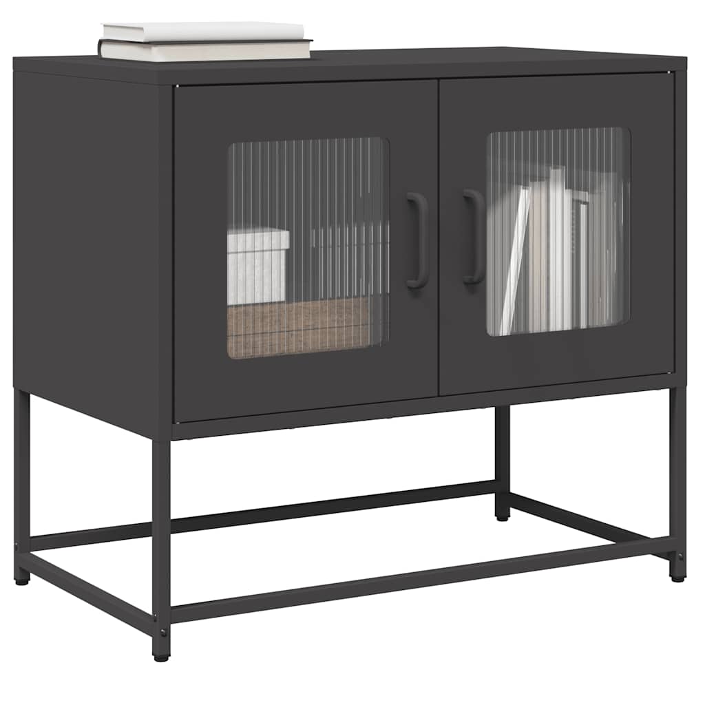 TV Kaappi Musta 68x39x60,5 cm Kylmävalssattu teräs