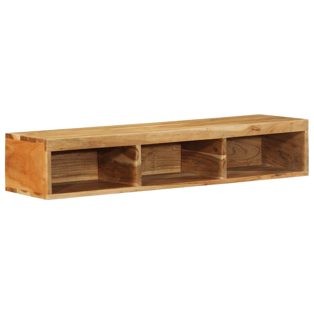 Seinä-TV-kaappi 100x30x19 cm massiivipuu akaasia