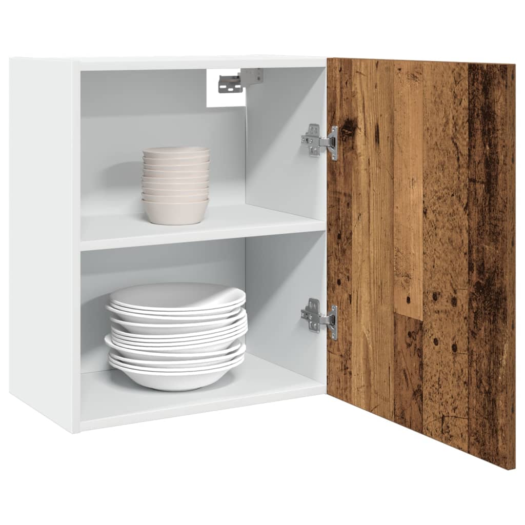 Seinäkaapit 2 kpl Vanha Puu 50x31x60 cm lastulevy