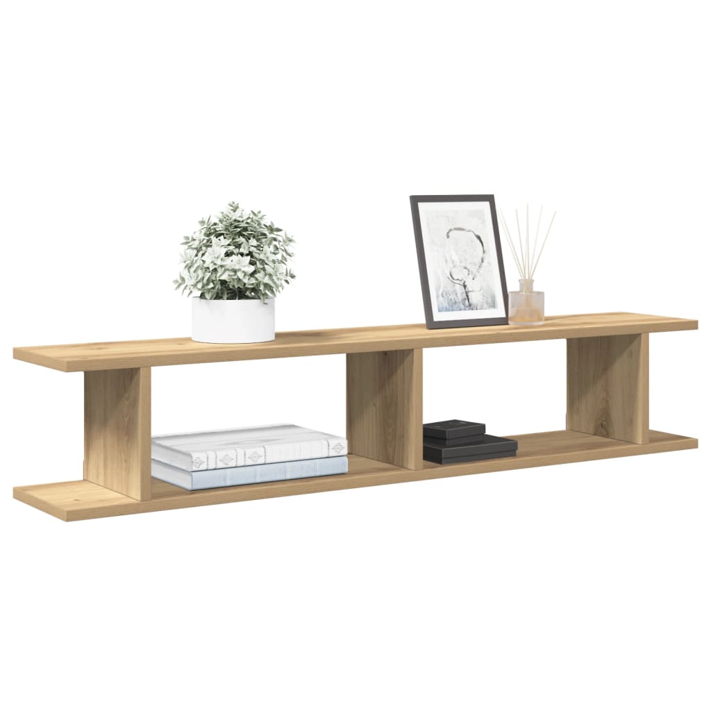 seinähyllyt 2 kpl käsityöläinen tammi 105x18x20 cm tekninen puu