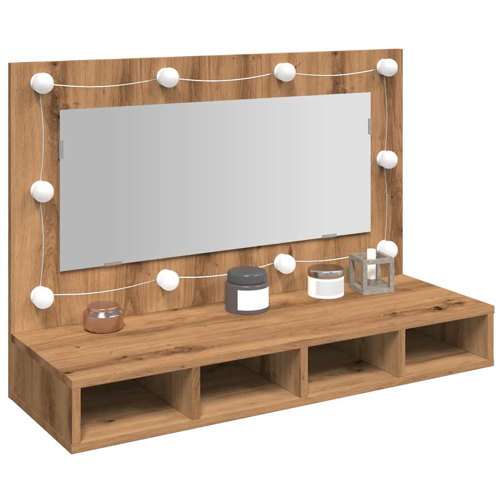 peilikaappi LEDillä Artisan Oak 90x31,5x62 cm