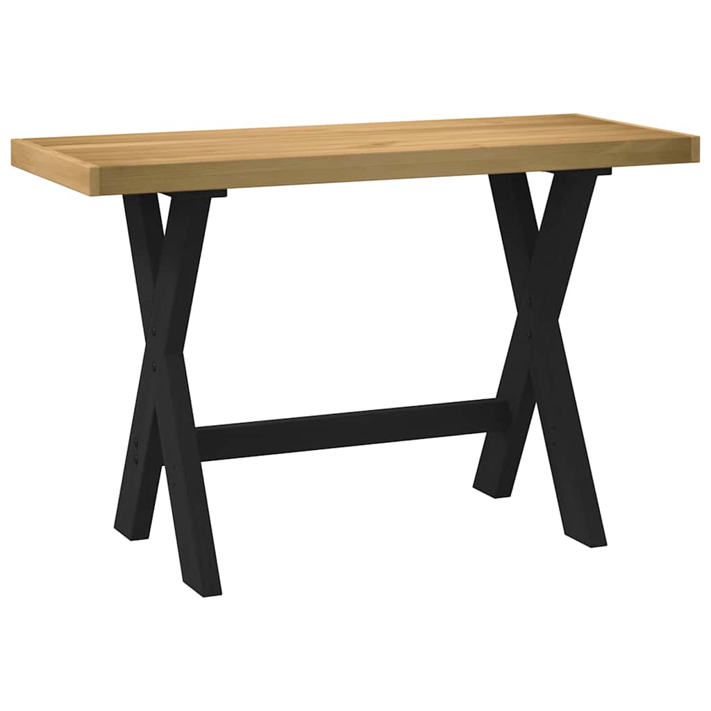Työpöytä NOAIN X-muotoiset jalat 120x50x75 cm massiivipuu mänty