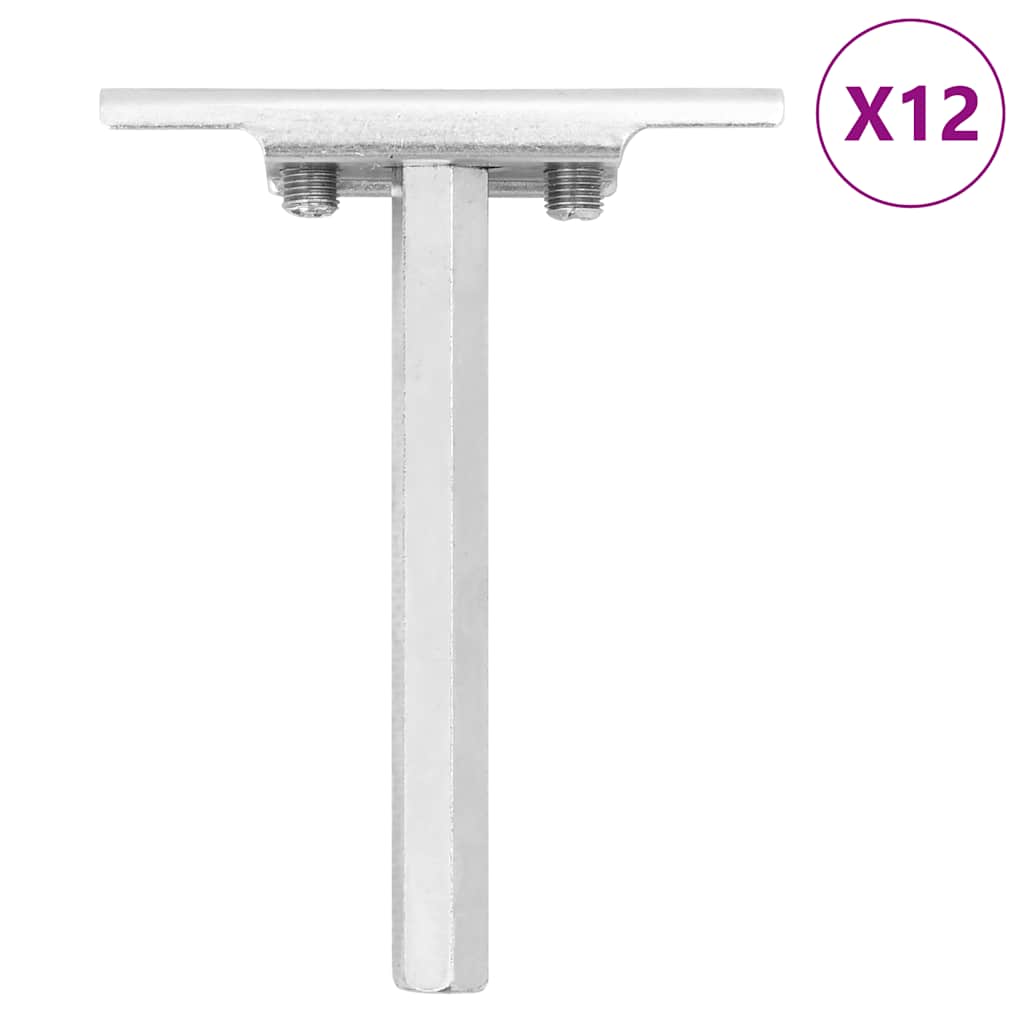 kelluvat hyllykannattimet 12 kpl näkymätöntä Ø12x100 mm