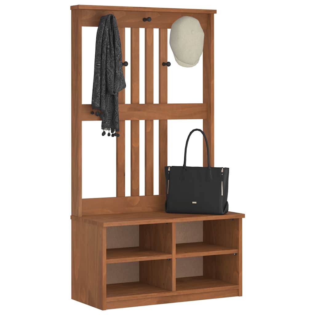 Hallin puu SANDENS 87x40x159,5 cm täysi mänty
