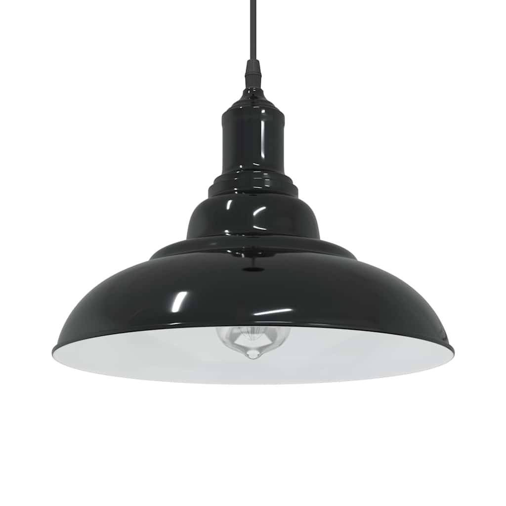 Riippuvalaisin Korkeussäädettävä E27 Kiiltävä Musta Ø 31 cm