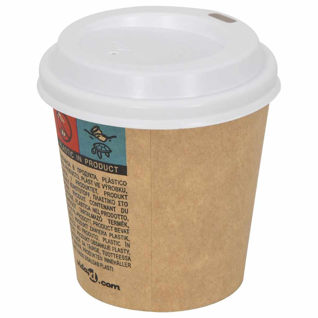 Paperi Kahvikuppi Kannet Ø60 mm 4oz 1000 kpl Valkoinen Muovi