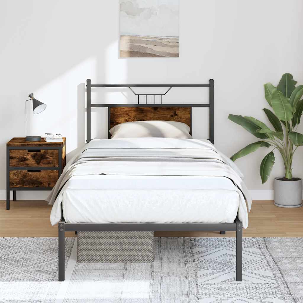 Sängynrunko ilman patjaa savutammi 80x200 cm tekninen puu
