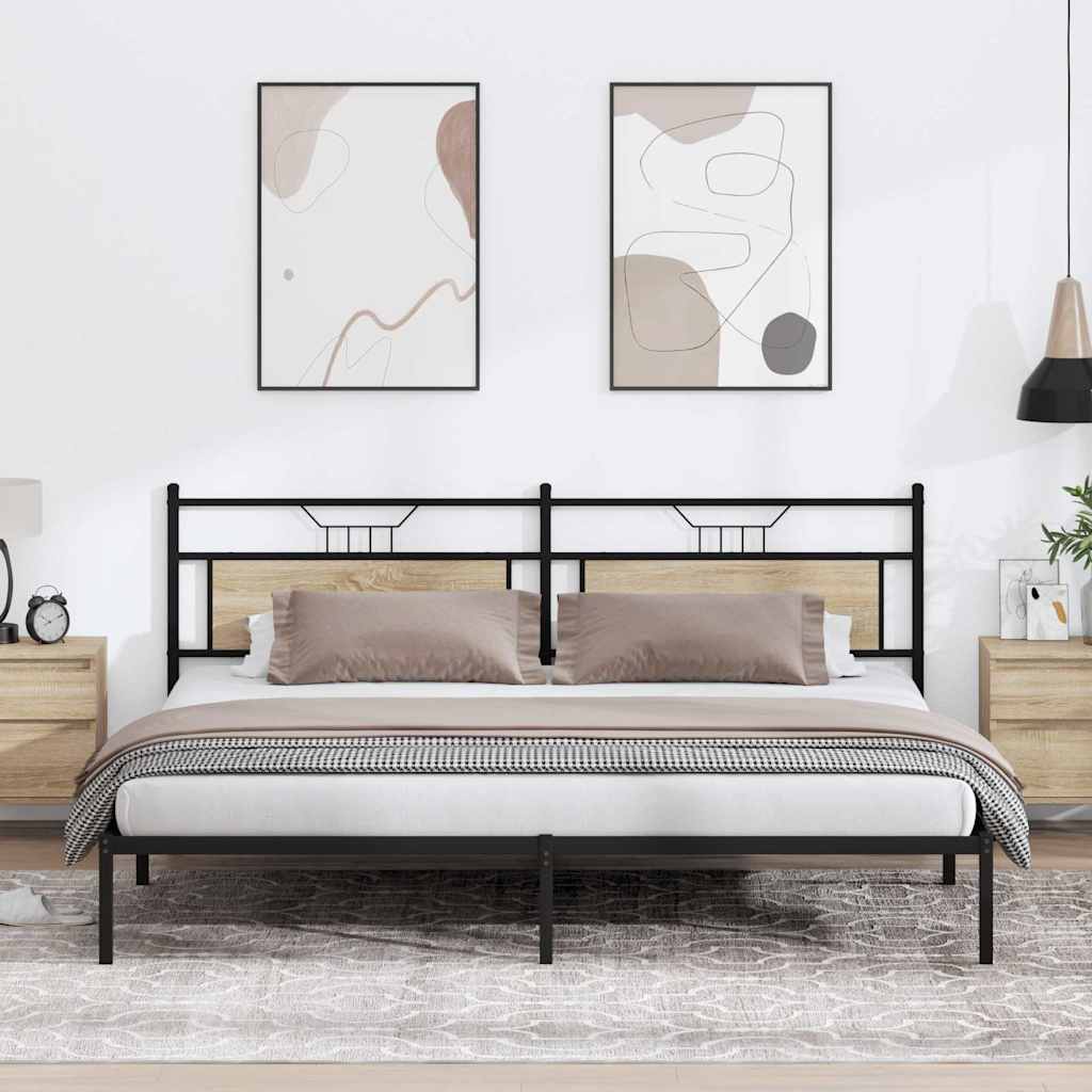 Sängynrunko ilman patjaa Sonoma tammi 193x203 cm tekninen puu