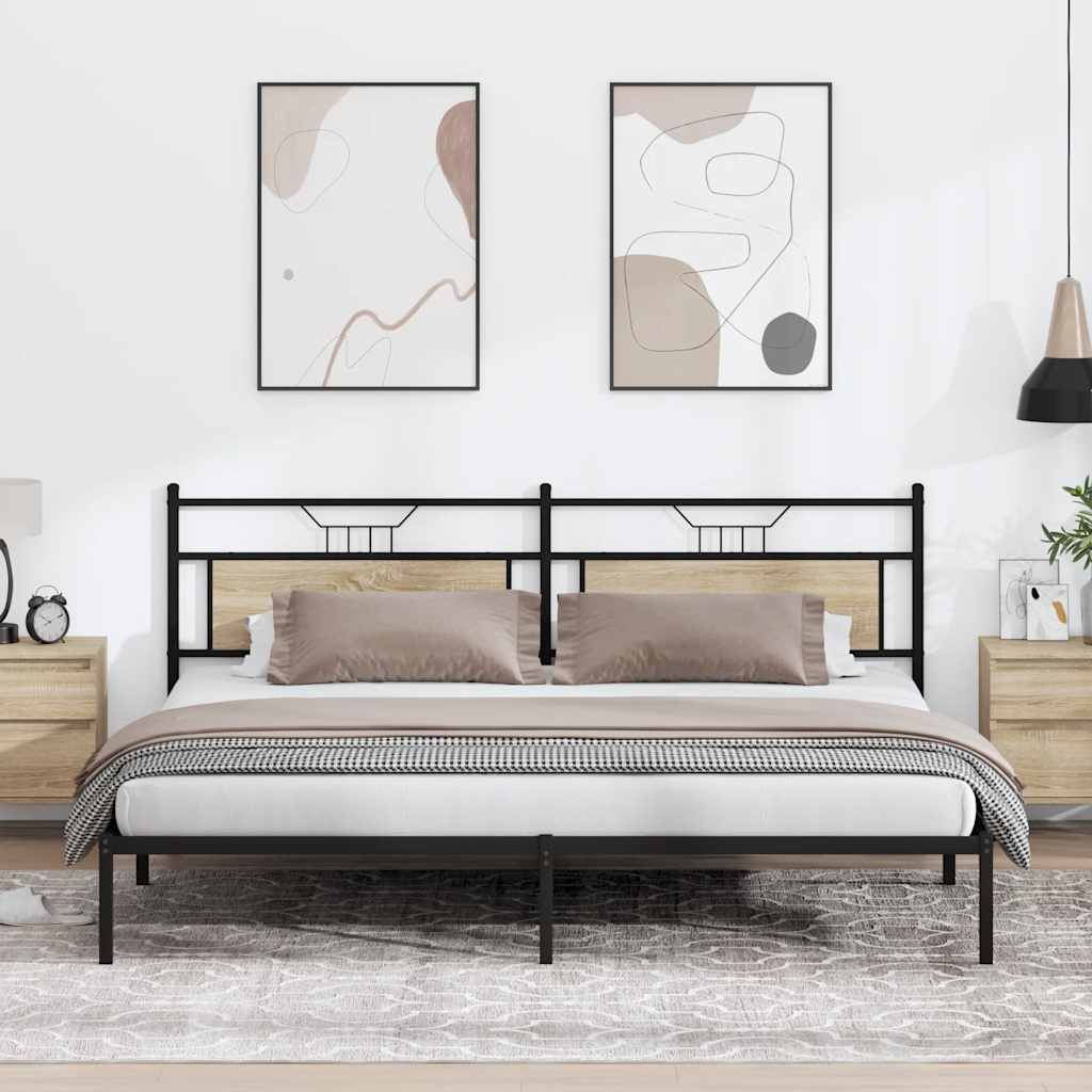 Sängynrunko ilman patjaa Sonoma tammi 200x200 cm tekninen puu