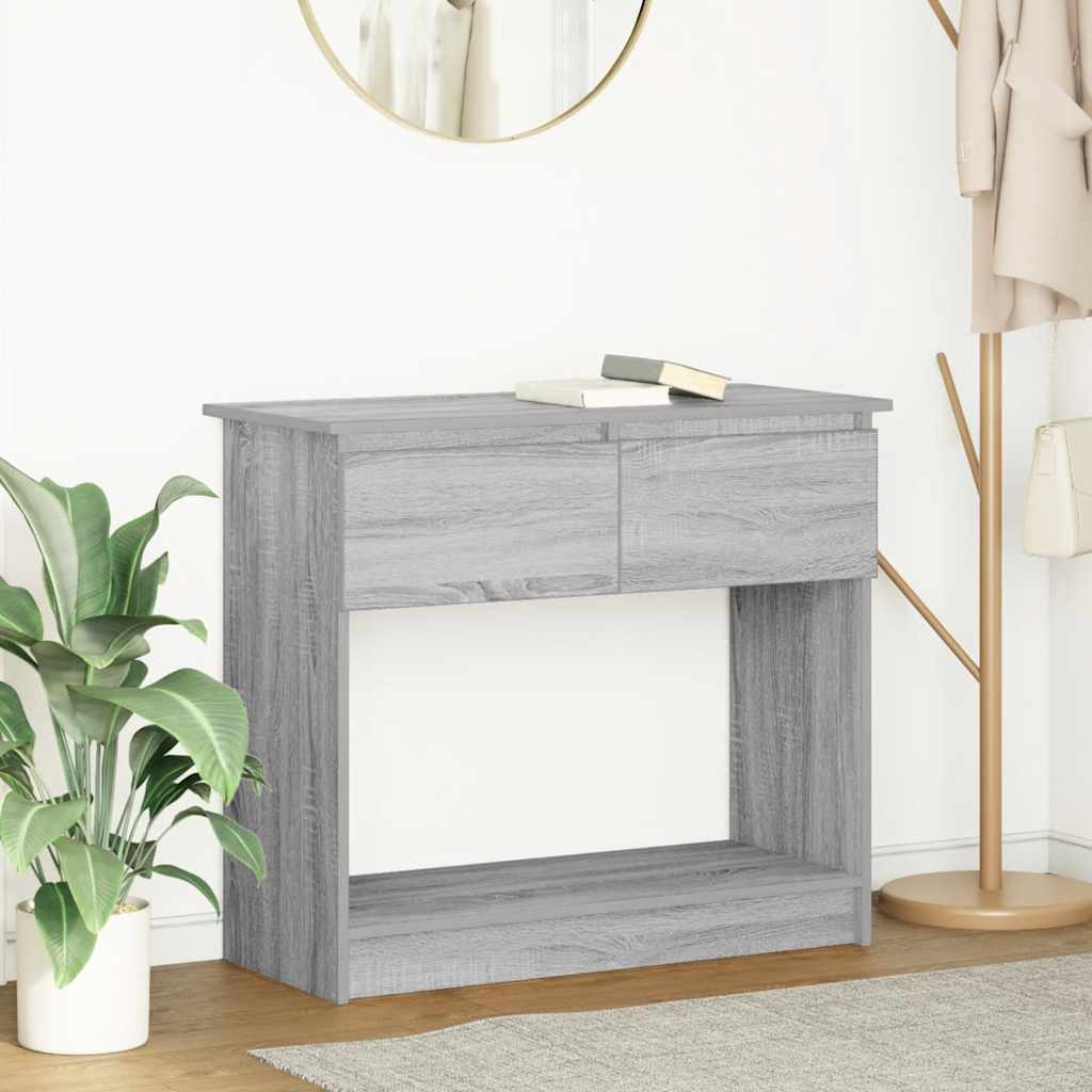 konsolipöytä laatikoilla harmaa Sonoma 85,5x38,5x74,5 cm
