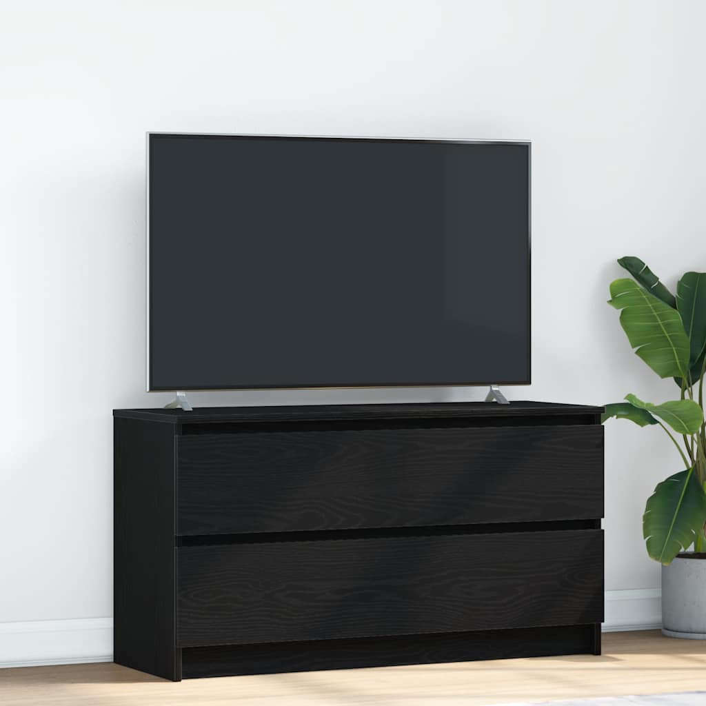 TV-taso musta 100x35x54 cm tekninen puu