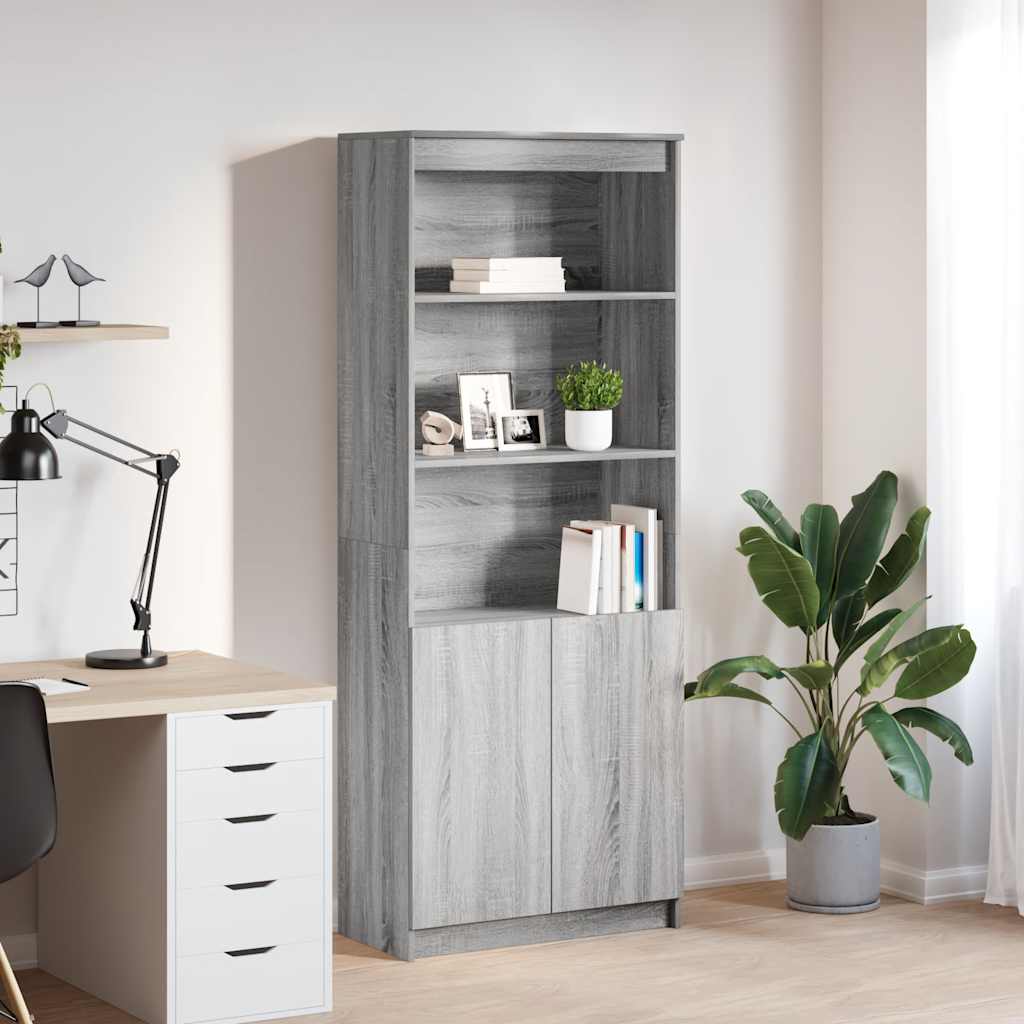 Kaappi harmaa Sonoma 70x35x180 cm tekninen puu