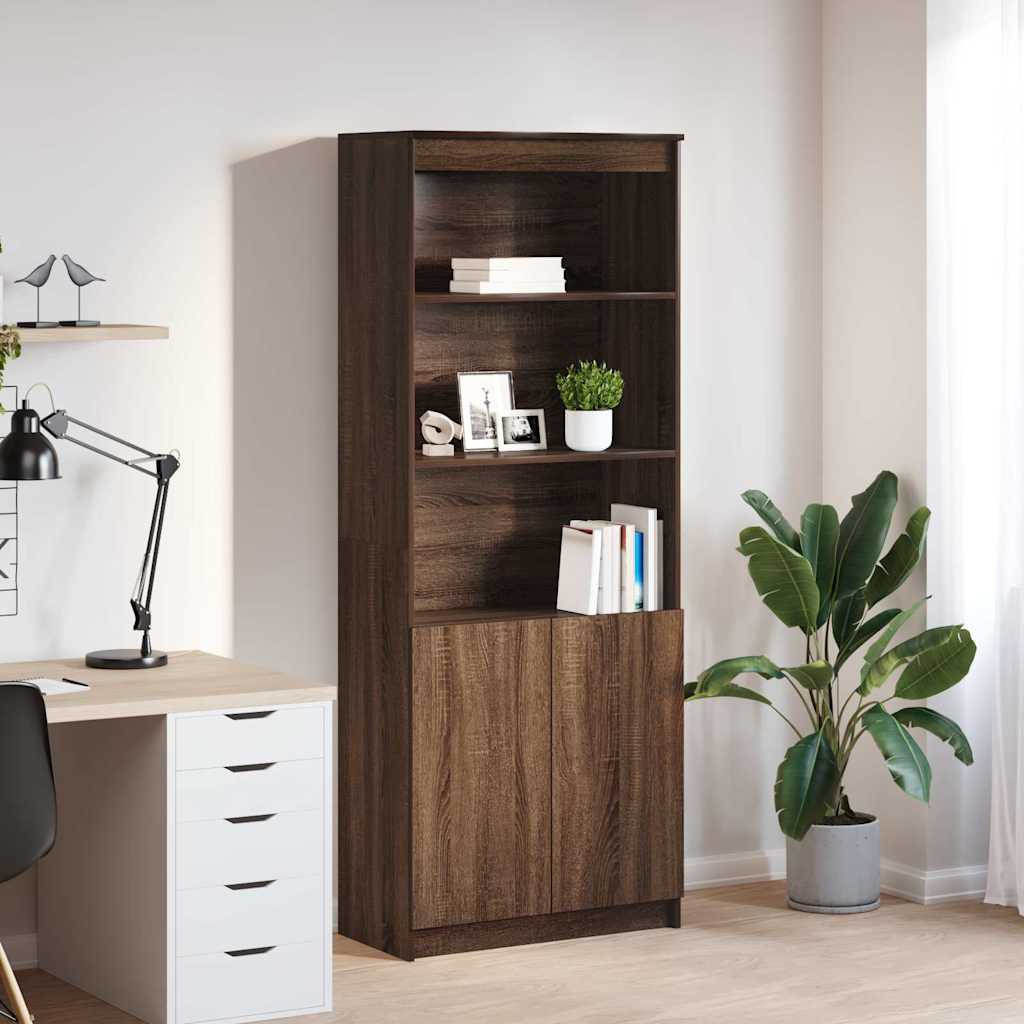 Kaappi ruskea tammi 70x35x180 cm tekninen puu