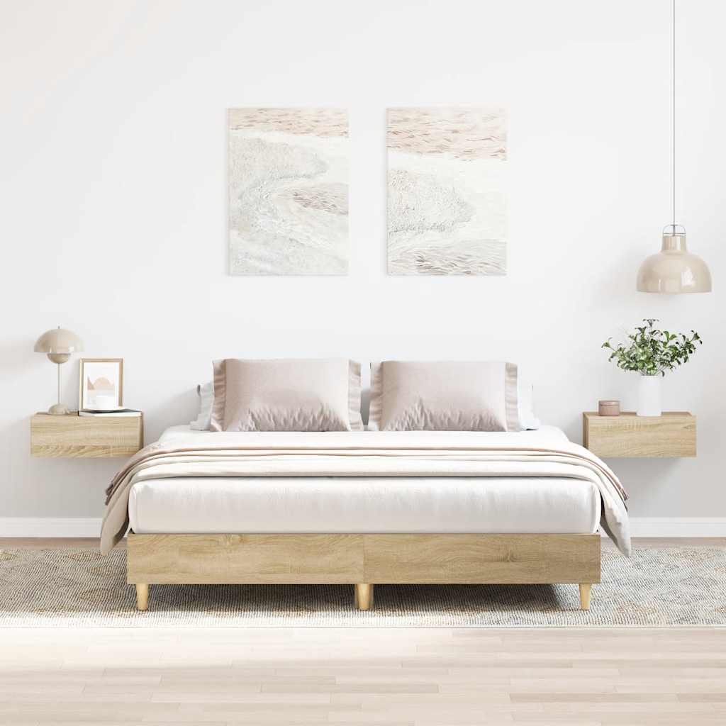 Sängynrunko ilman patjaa Sonoma tammi 150x200 cm tekninen puu