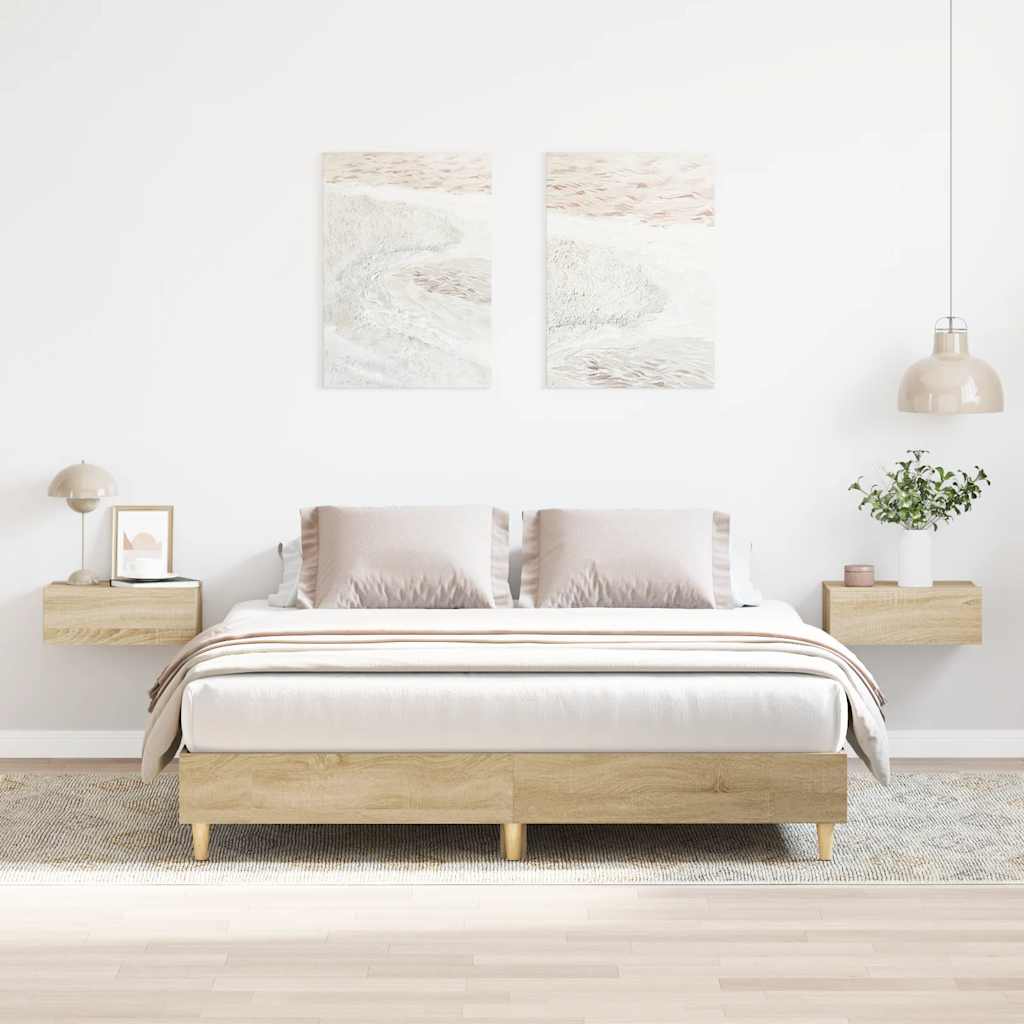 Sängynrunko ilman patjaa Sonoma tammi 140x200 cm tekninen puu