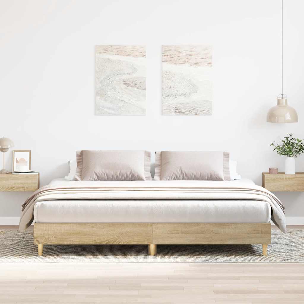 Sängynrunko ilman patjaa Sonoma tammi 160x200 cm tekninen puu