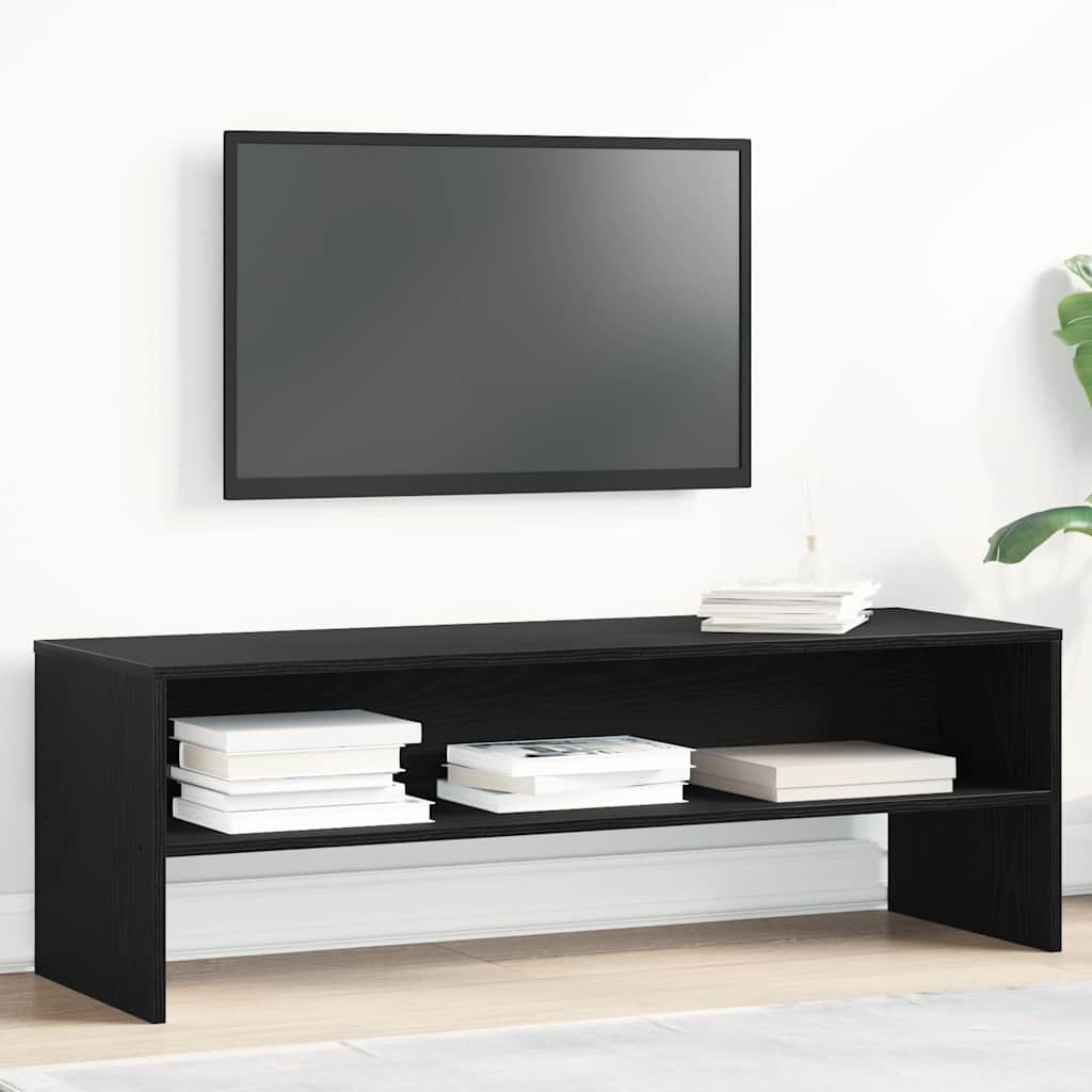 TV-kaappi Musta tammi 120x40x40 cm tekninen puu