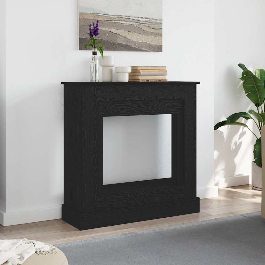 Takkahuone Musta Tammi 90x30x90 cm Teknillinen puu