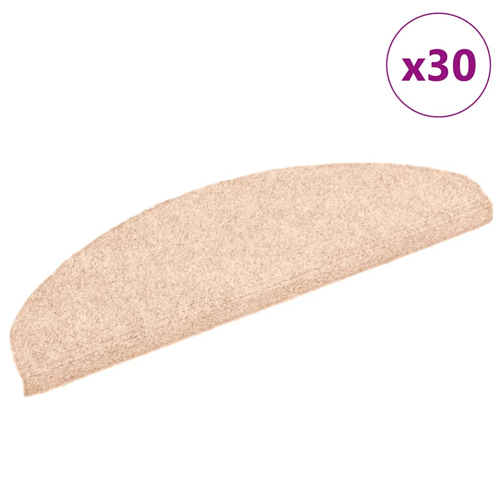 Portaiden matot Itsekiinnittyvät 30 kpl kerma 65x21x4 cm