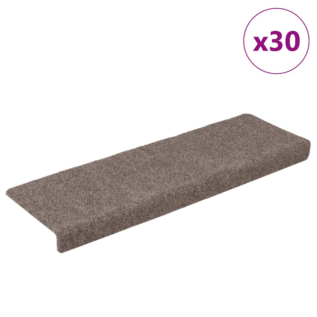 Portaiden matot Itsekiinnittyvät 30 kpl kerma 65x21x4 cm