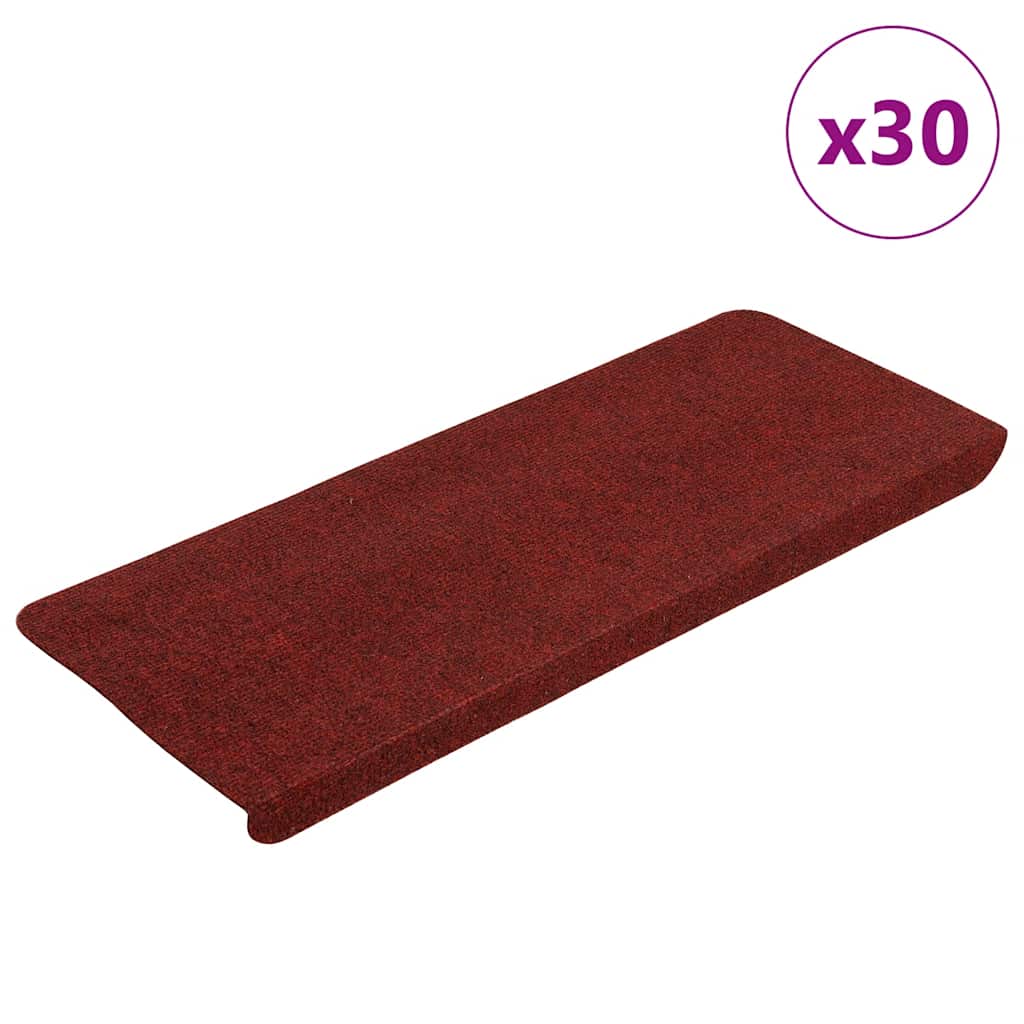 Porrasmatot Itsekiinnittyvät 30 kpl Punainen 65x24,5x3,5 cm