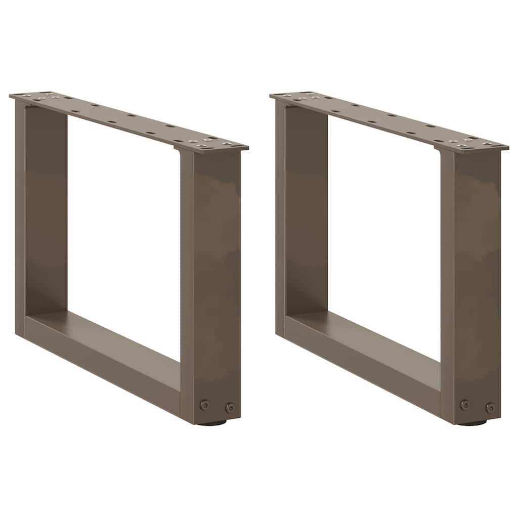 sohvapöydän jalat U-muotoiset 2 kpl luonnonteräs 50x(30-31) cm