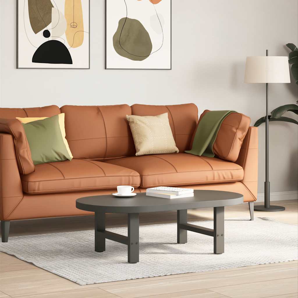 Sohvapöydän jalat antrasiitti 2 kpl 50x(30-31) cm teräs