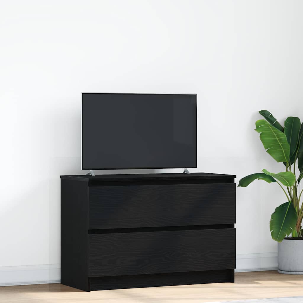 TV-taso musta 80x35x54 cm tekninen puu