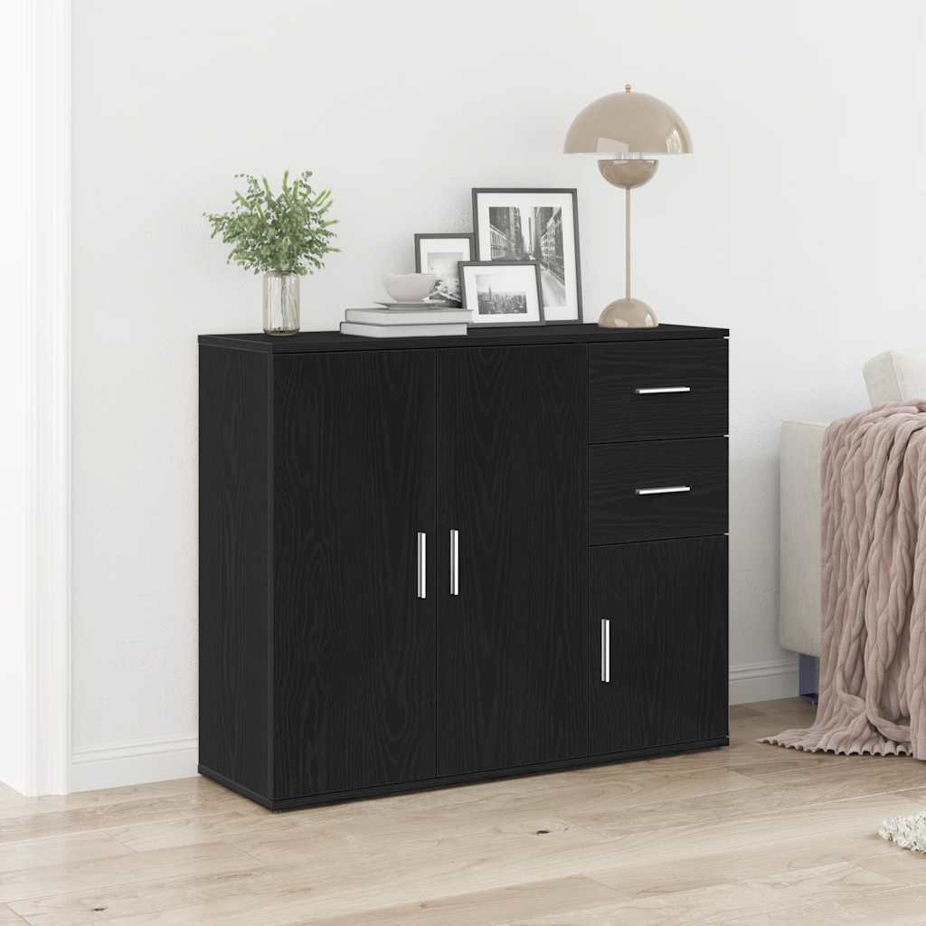 Senkki musta tammi 91x29,5x75 cm tekninen puu