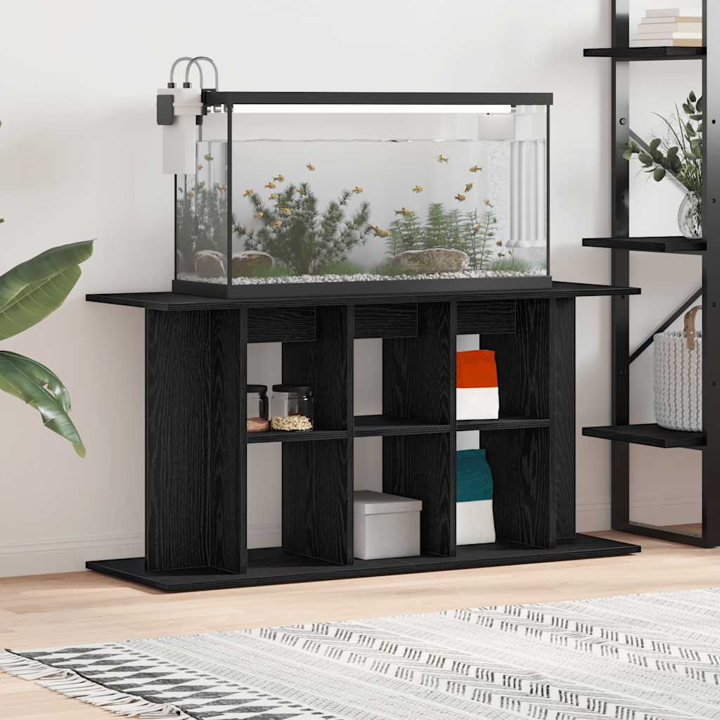 Akvaarioteline musta tammi 120x40x60 cm tekninen puu