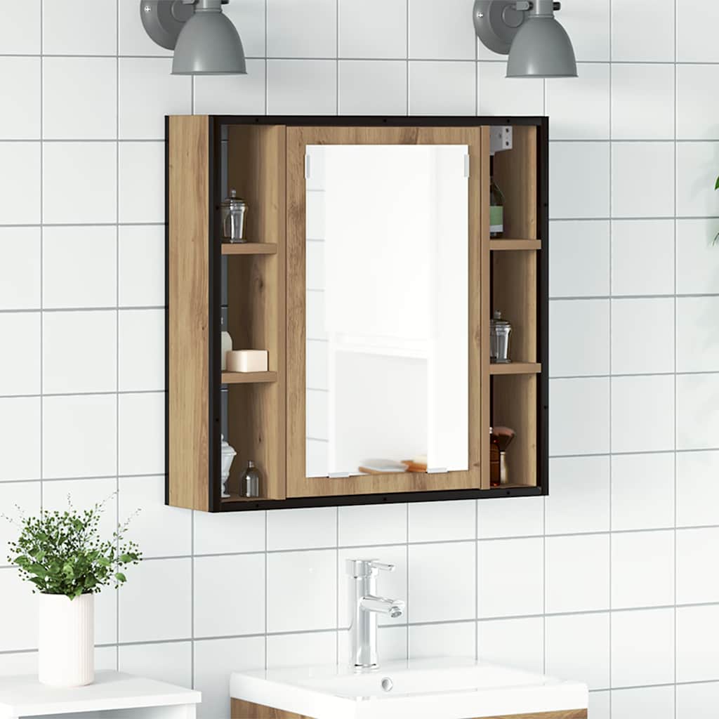 Kylpyhuoneen peilikaappi artesaani tammi 60x16x60 cm