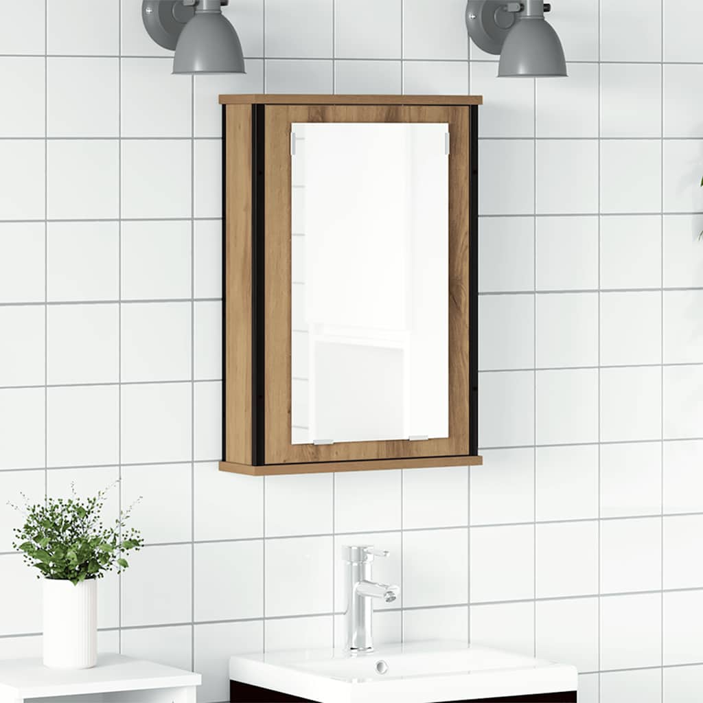 Kylpyhuoneen peilikaappi artesaani tammi 42x12x60 cm