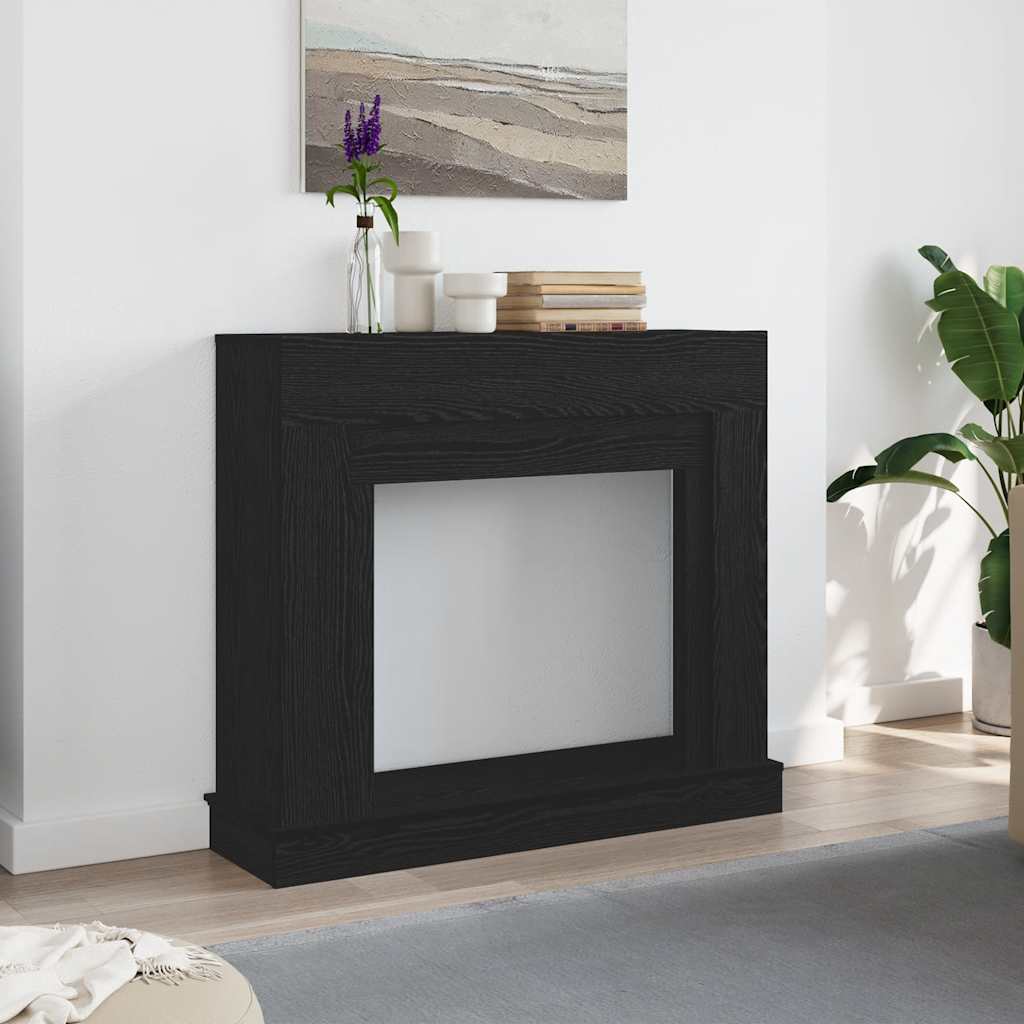 Takkahuone Musta Tammi 100x30x87,5 cm Teknillinen puu