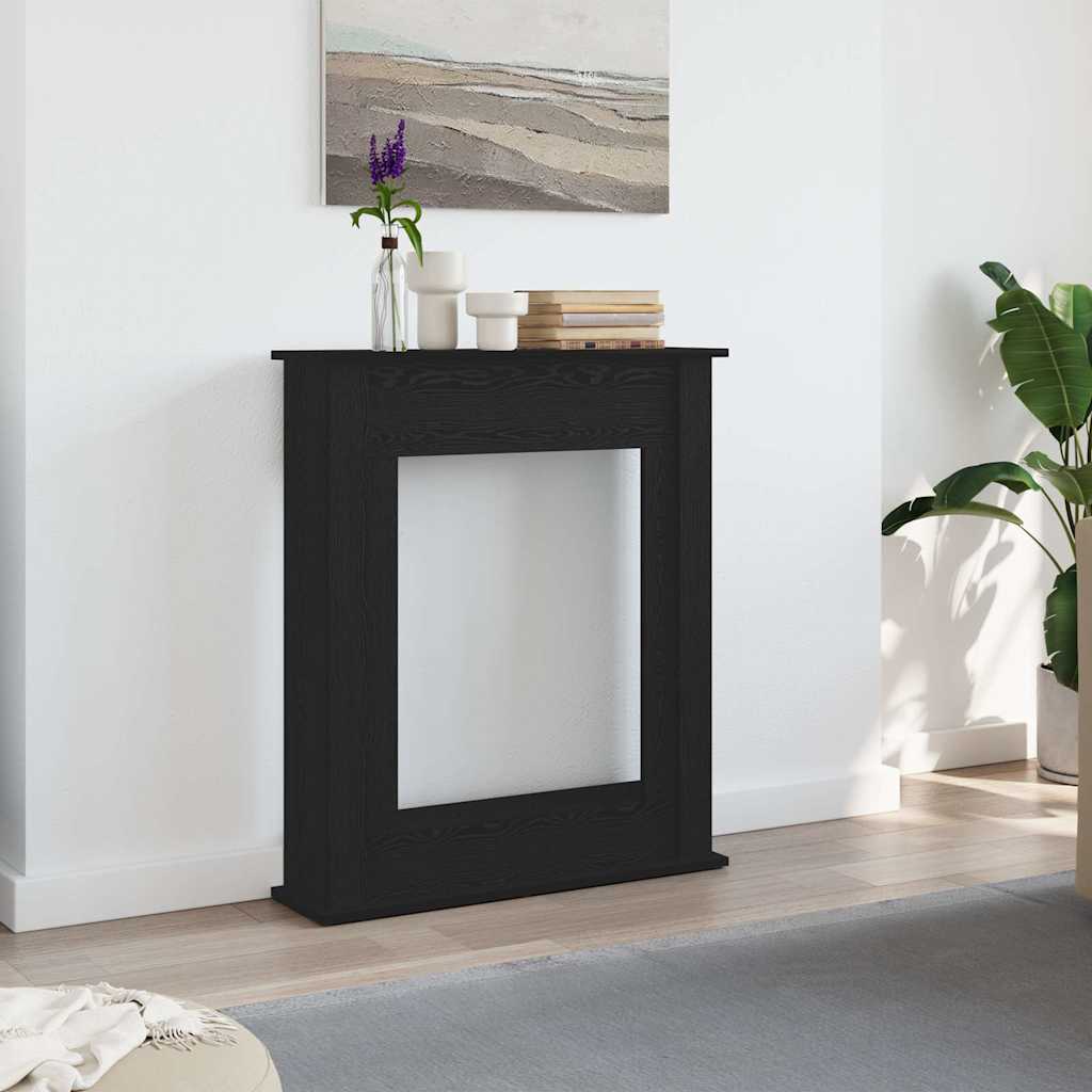 Takkahuone Musta Tammi 75x20x87,5 cm Teknillinen puu