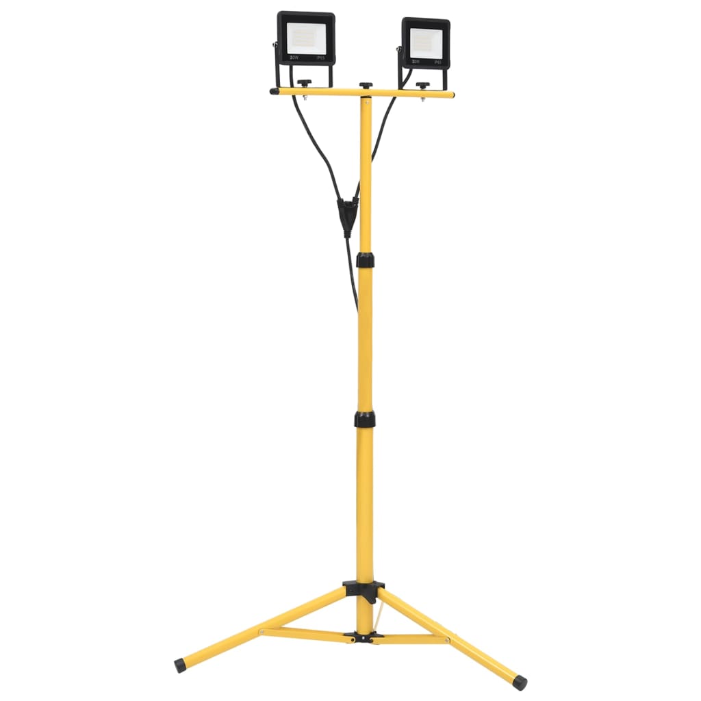 LED-valonheitin kolmijalalla 2x20 W lämmin valkoinen