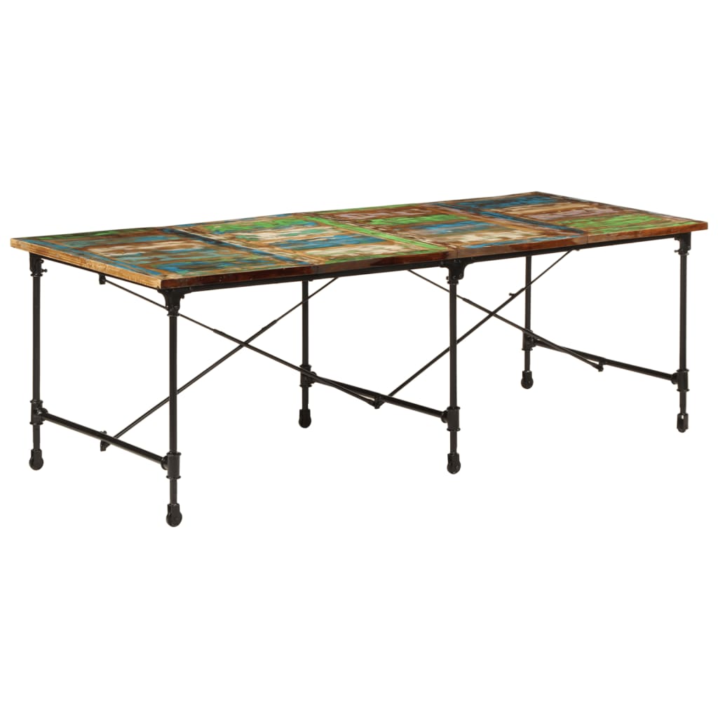 Ruokapöytä 220x90x77 cm kierrätetty täyspuu