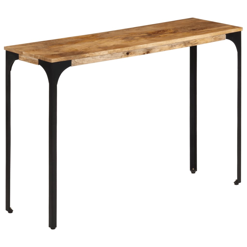 Konsolipöytä ruskea 110x35x76 cm täysi mangopuu ja rauta