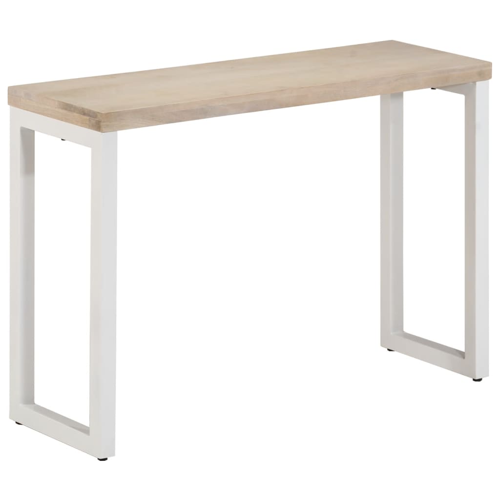 Konsolipöytä ruskea 110x35x76 cm täysi mangopuu ja rauta