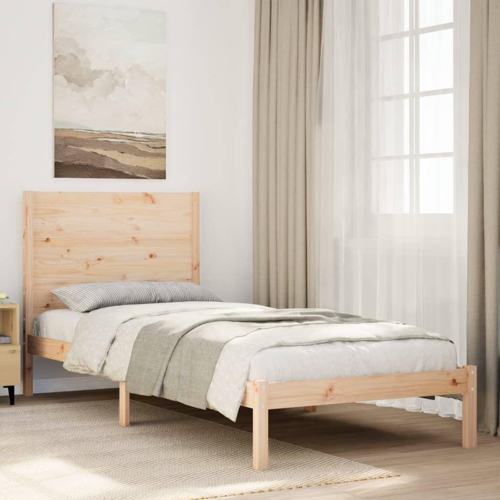 Sängynrunko erikoispitkä ilman patjaa 90x210 cm massiivipuu