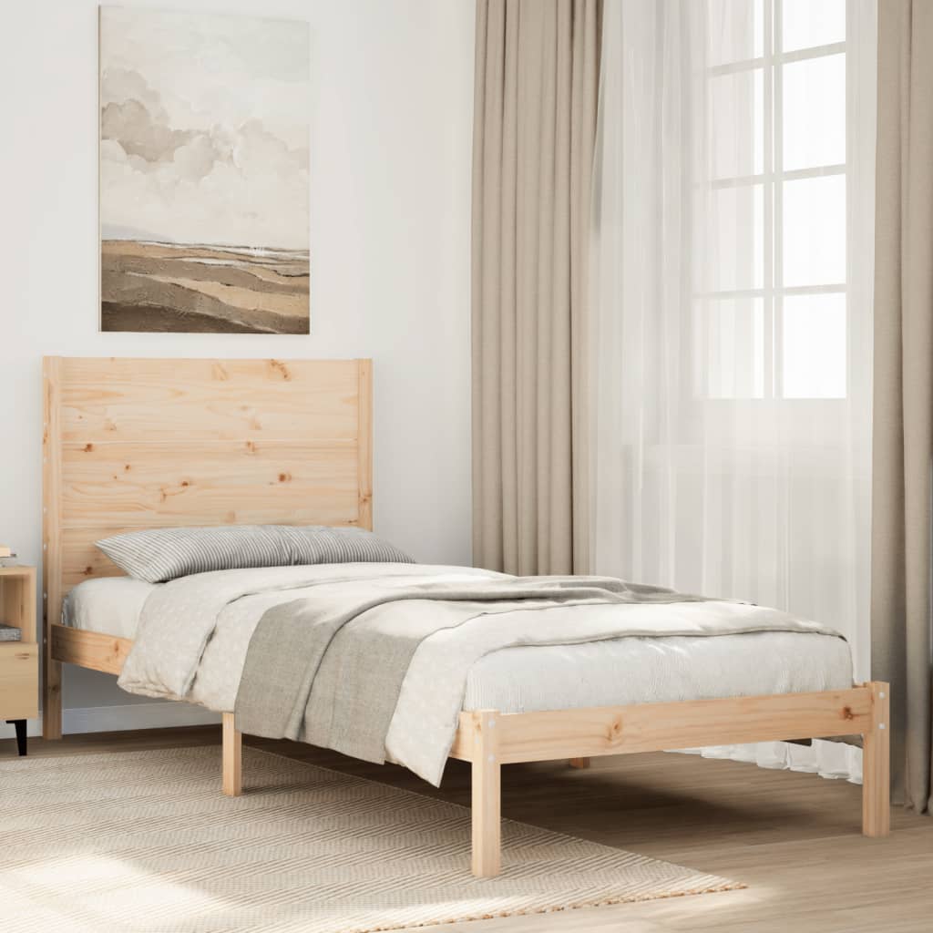 Sängynrunko erikoispitkä ilman patjaa 90x220 cm massiivipuu
