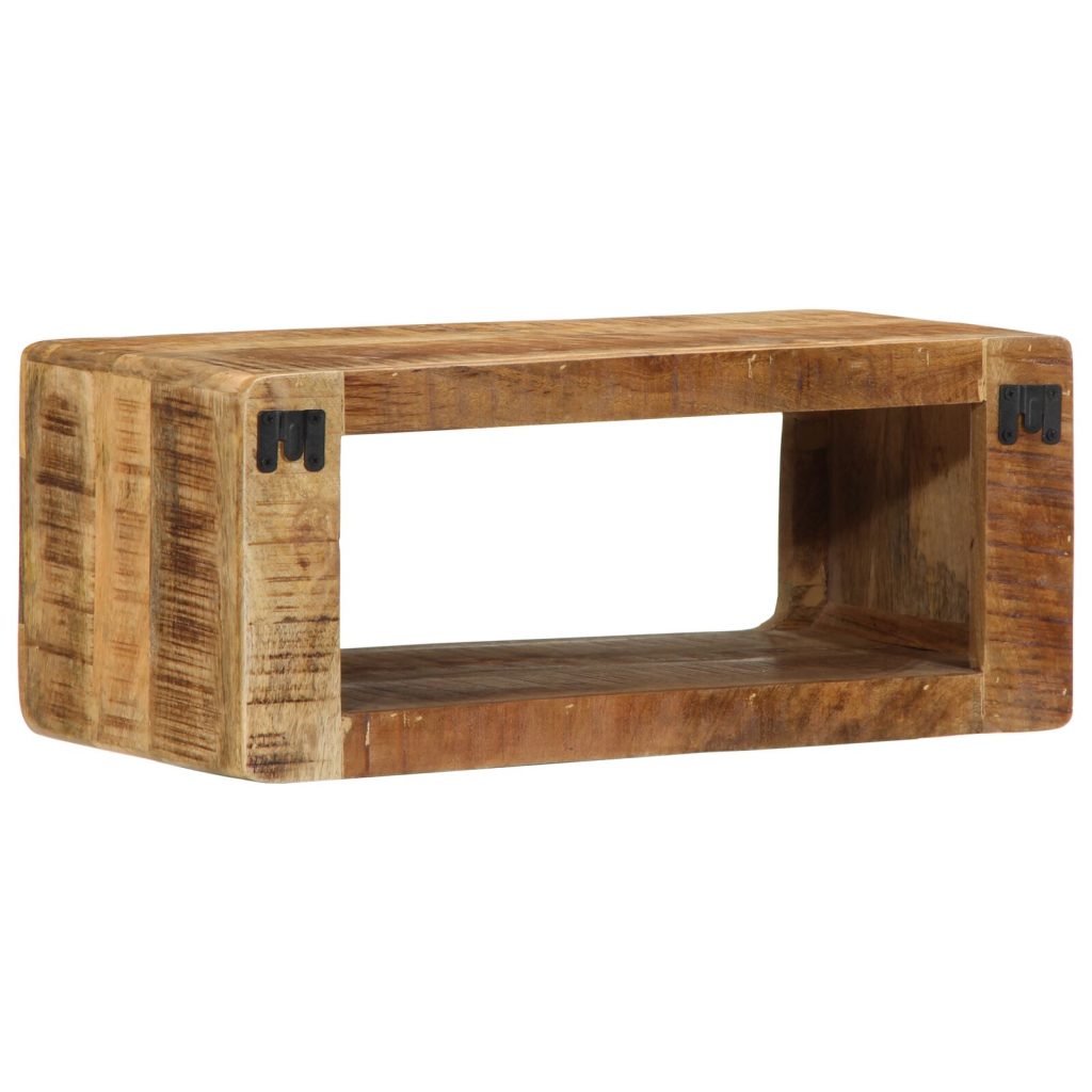vidaXL Mediavarasto Cabinetit & Hyllyt Luonnollinen Mangopuu - Image 6
