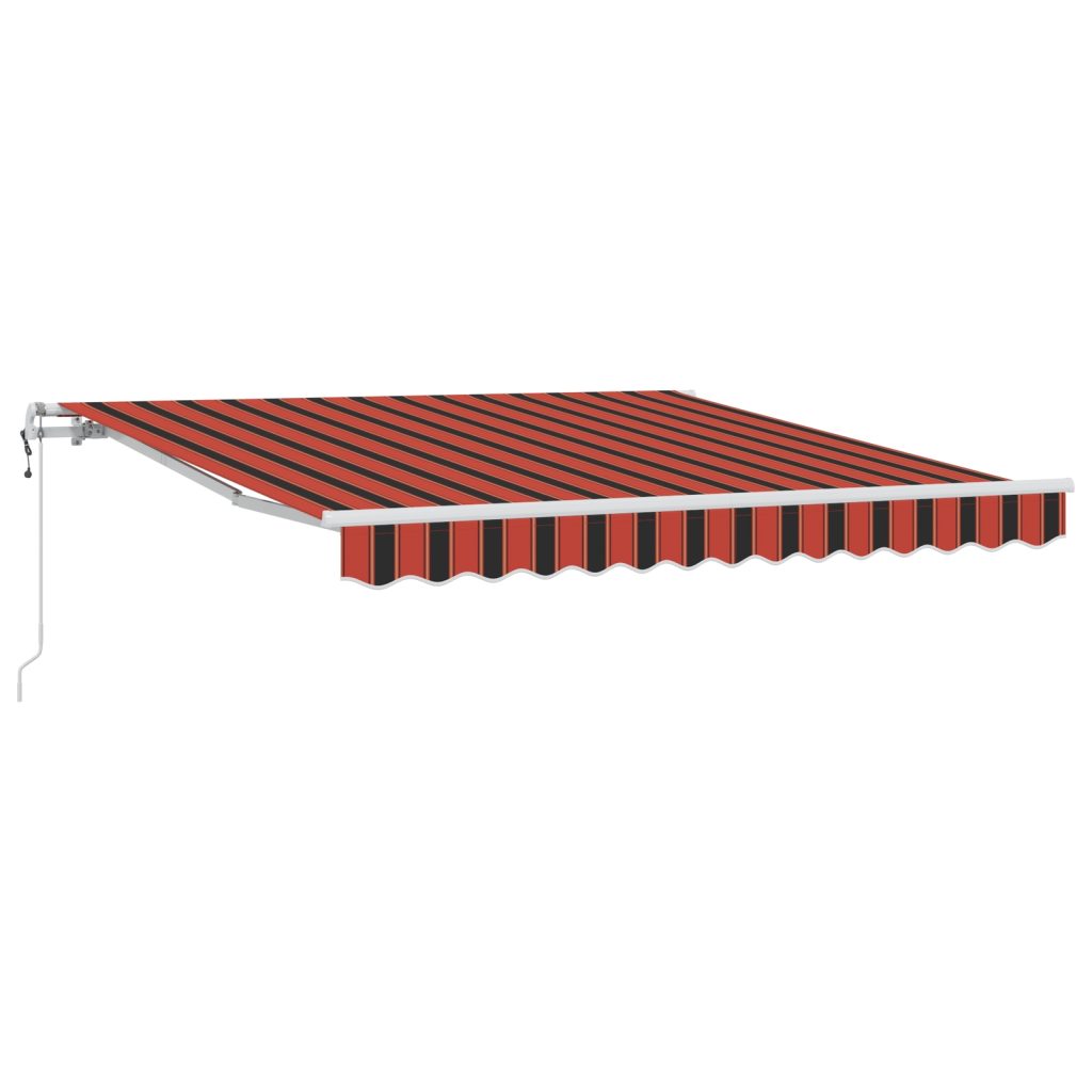Automaattisesti sisäänvedettävä markiisi oranssina ja ruskeana, 300 x 250 cm - Image 2