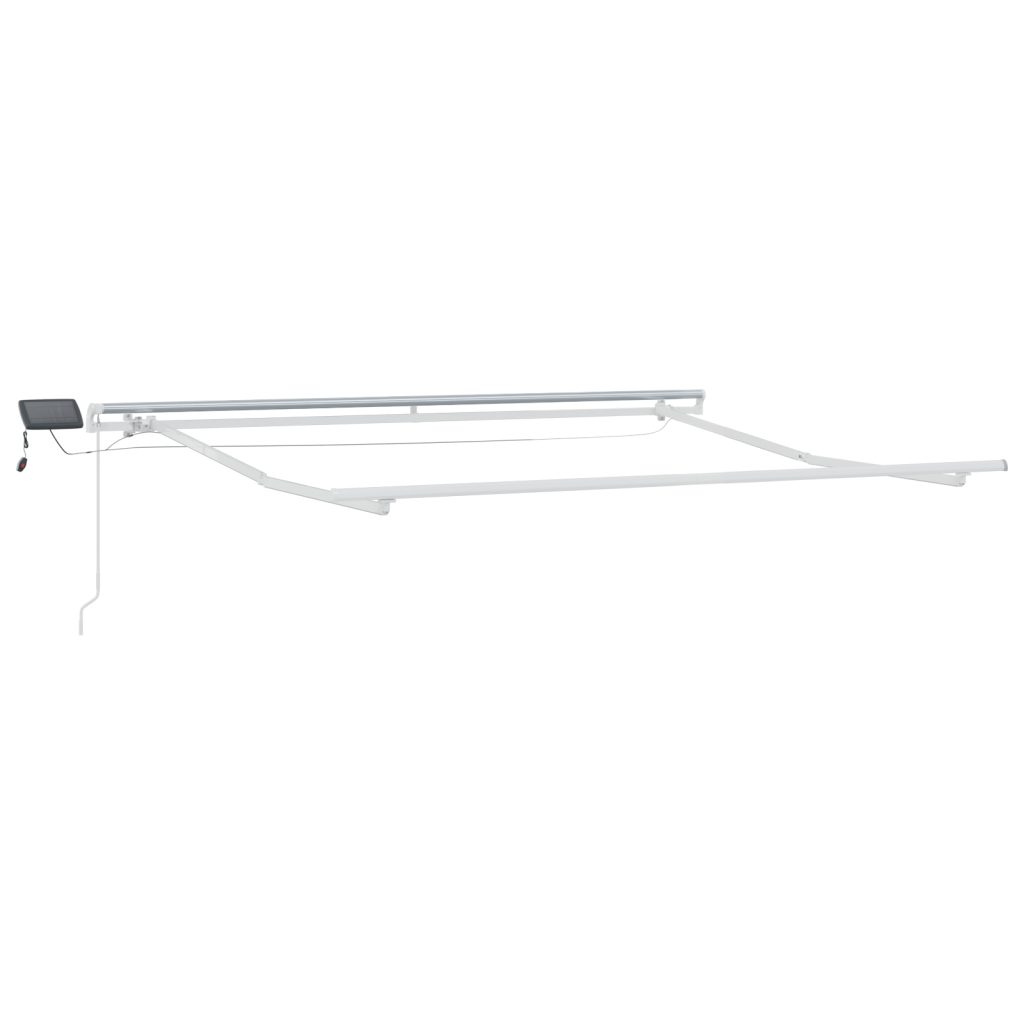 Manuaalinen vetomarkiisi LED-keltainen ja oranssi 300x250 cm - Image 3