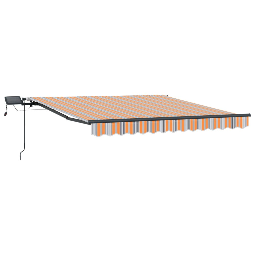 Manuaalinen sisäänvedettävä markiisi LED-moniväriraidalla 300x250 cm - Image 4