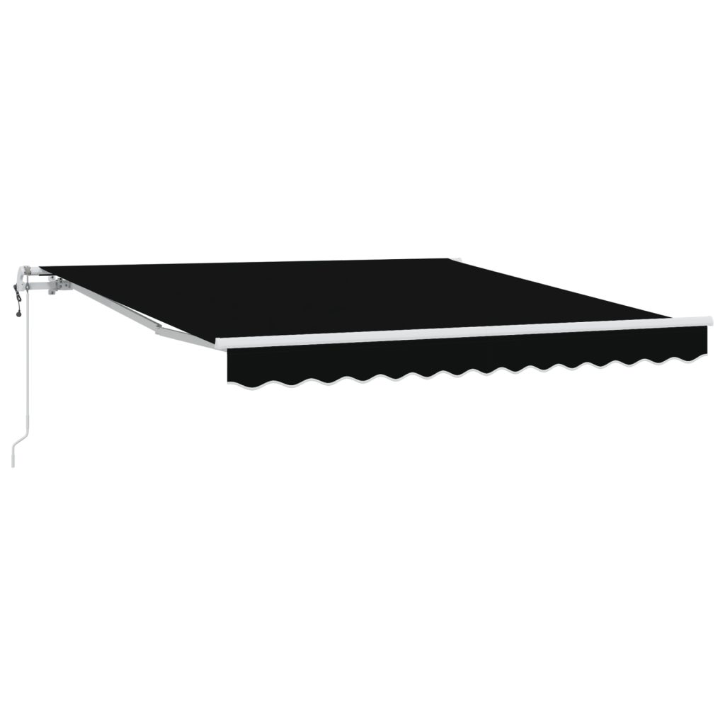 Automaattinen Sisäänvedettävä Markiis Musta 300x250 cm, Markiisin Vaihtokangas 3x2.5 m Musta - Image 2
